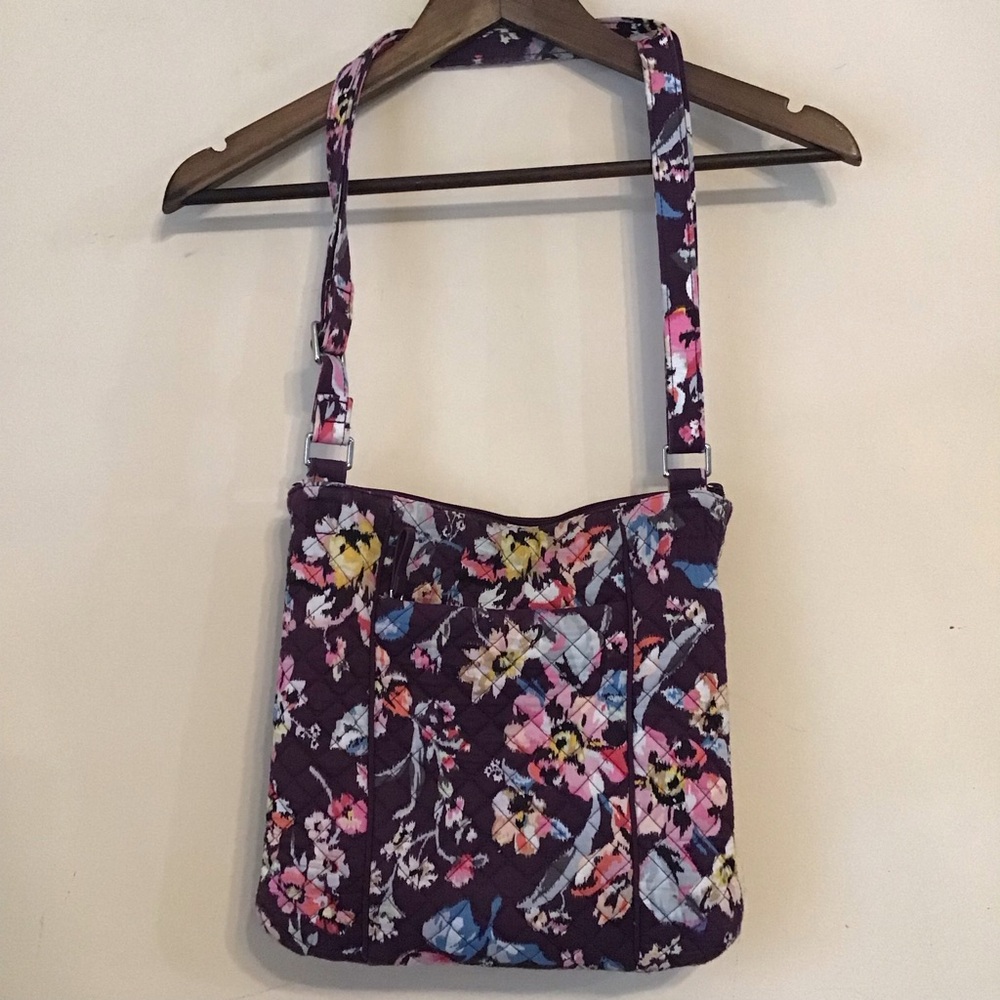 Vera Bradley Quilted Floral Crossbody Bag in Plum
